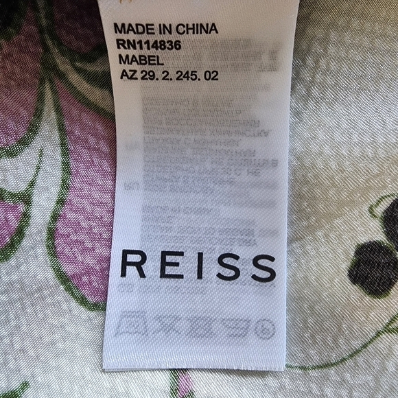 Reiss Mabel Floral Hankerchief Hem Asymmetrical Sundress Spaghetti Straps - 10 - Picture 11 of 11